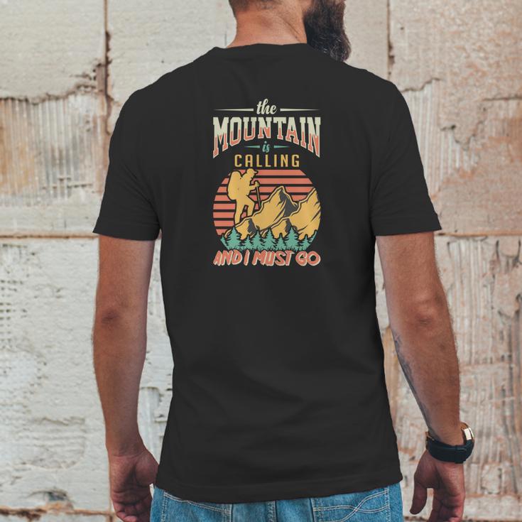 The Mountain Is Calling And I Must Go Explore Travel Lover Great Mens Back Print T-shirt Funny Gifts