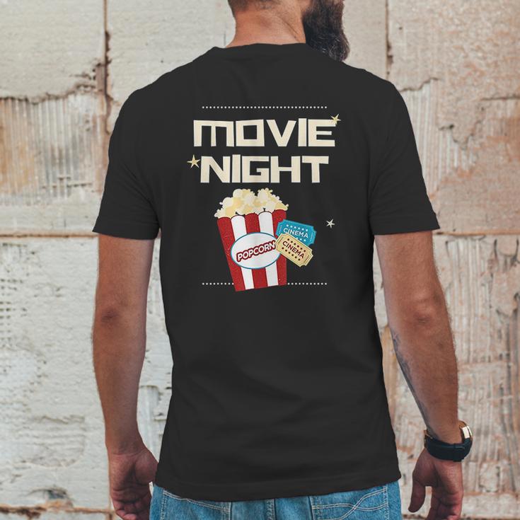 Movie Night Pop Corn Tickets Cinema Coming Soon Mens Back Print T-shirt Funny Gifts