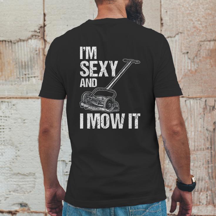 I Mow It Lawn Mowing Landscapers Mens Back Print T-shirt Funny Gifts