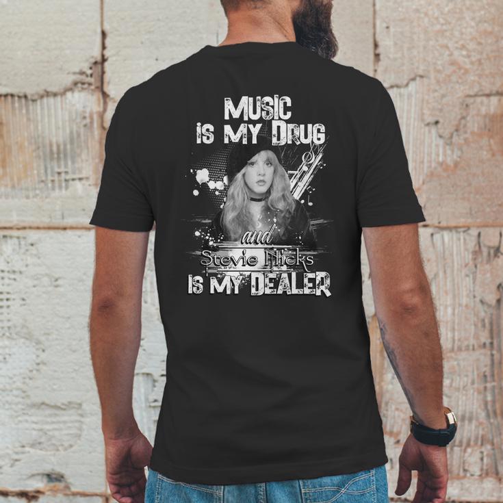 Music Is My Drug And Stevie Nicks Is My Dealer Mens Back Print T-shirt Funny Gifts