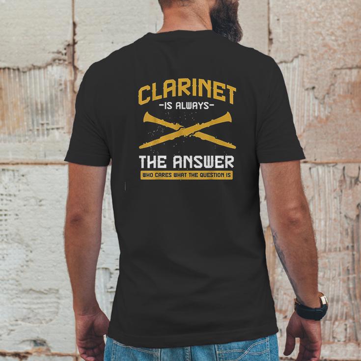 Musical Instrument Band Music Clarinet Mens Back Print T-shirt Funny Gifts