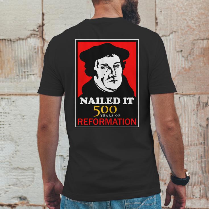 Nailed It Martin Luther 500 Years Of Reformation Mens Back Print T-shirt Funny Gifts