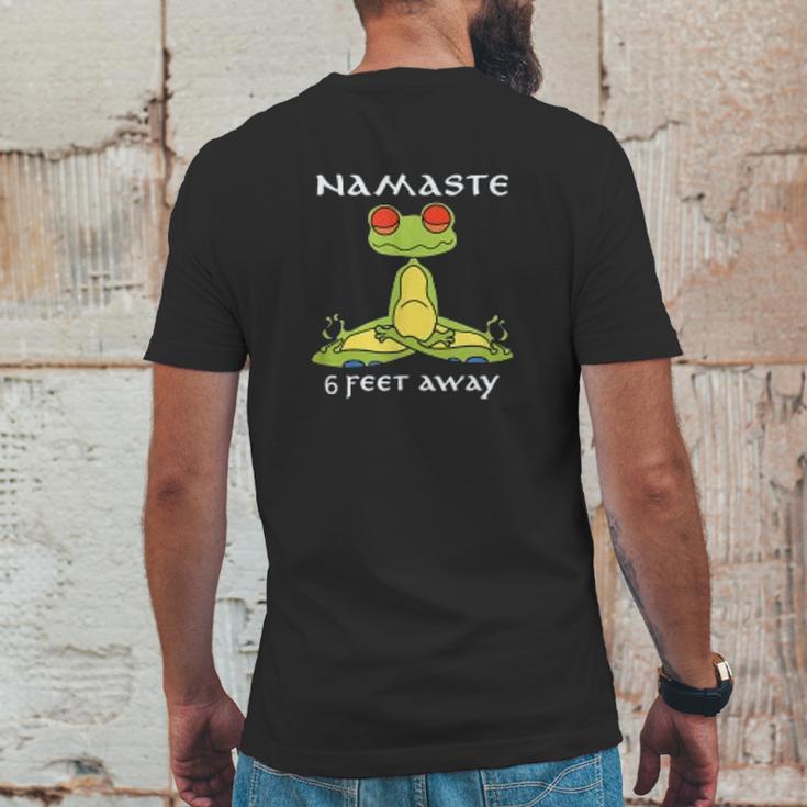 Namaste Social Distancing Mens Back Print T-shirt Funny Gifts