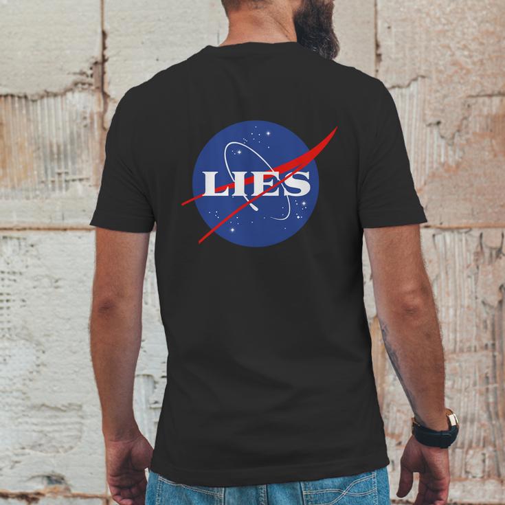 Nasa Lies Mens Back Print T-shirt Funny Gifts