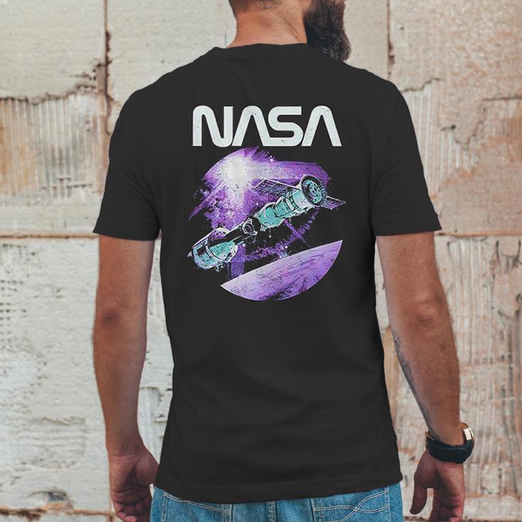 Nasa Space Station Mens Back Print T-shirt Funny Gifts