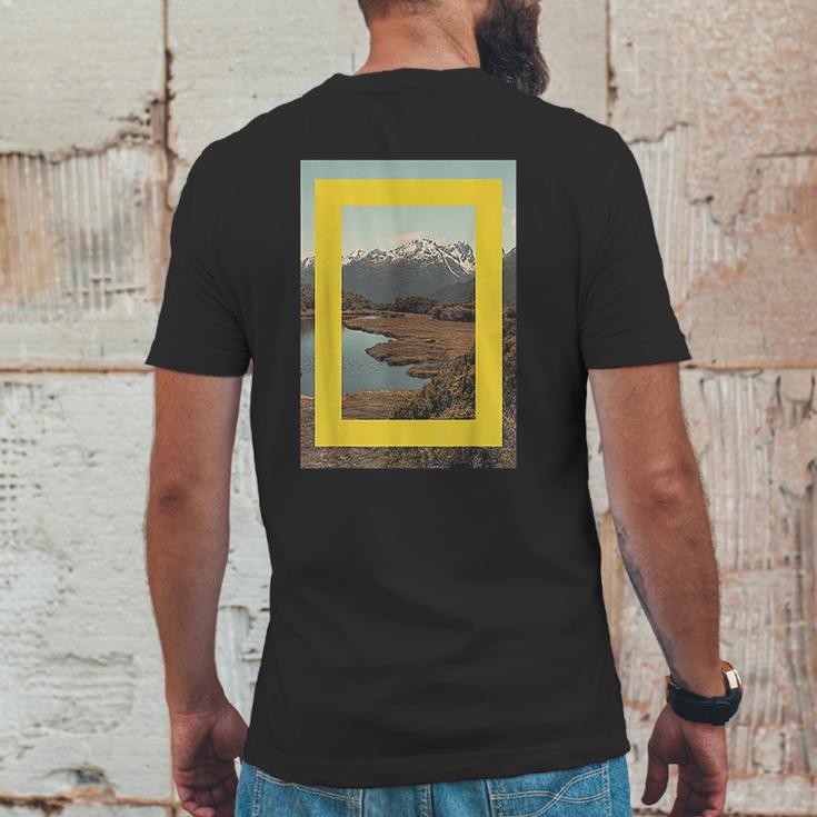 National Geographic Lake Scene Mens Back Print T-shirt Funny Gifts