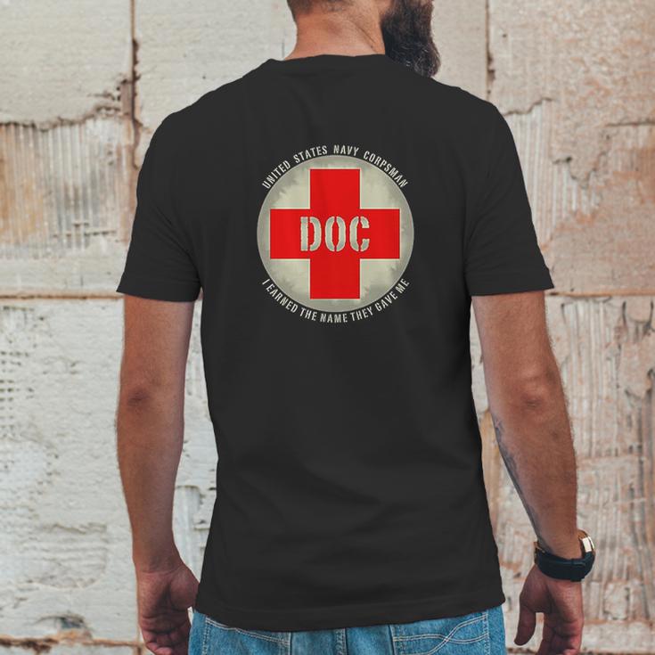 Navy Corpsman Doc Mens Back Print T-shirt Funny Gifts