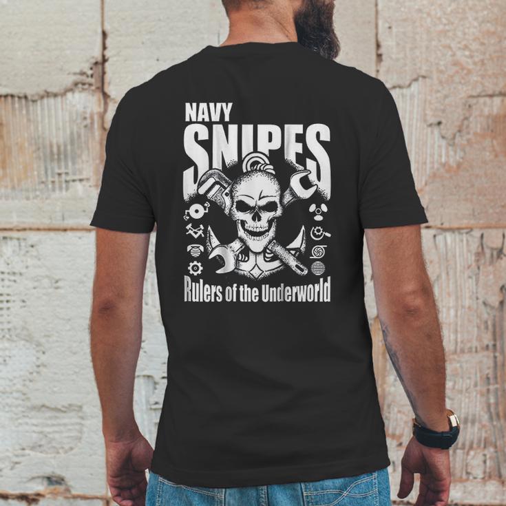 Navy Snipes Mens Back Print T-shirt Funny Gifts