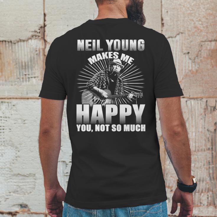 Neil Young Makes Me Happy You Not So MuchShirt Long Sleeve Hoodie Sweatshirt Mens Back Print T-shirt Funny Gifts