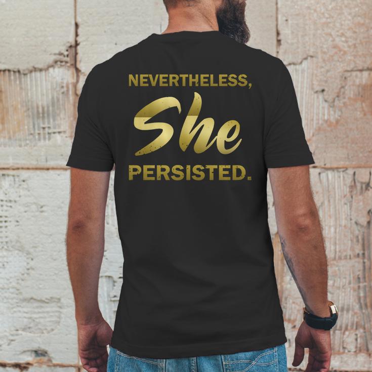 Nevertheless She Persisted Gold Signature Mens Back Print T-shirt Funny Gifts