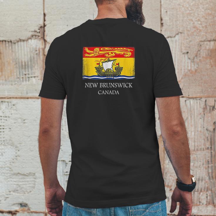 New Brunswick Canada Province Flag Mens Back Print T-shirt Funny Gifts