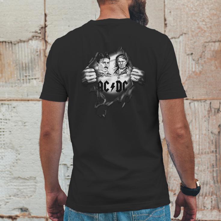 Nikola Tesla Edison Mens Back Print T-shirt Funny Gifts