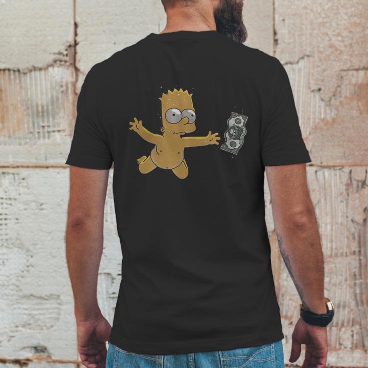 Nirvana Bart Simpson Mens Back Print T-shirt Funny Gifts