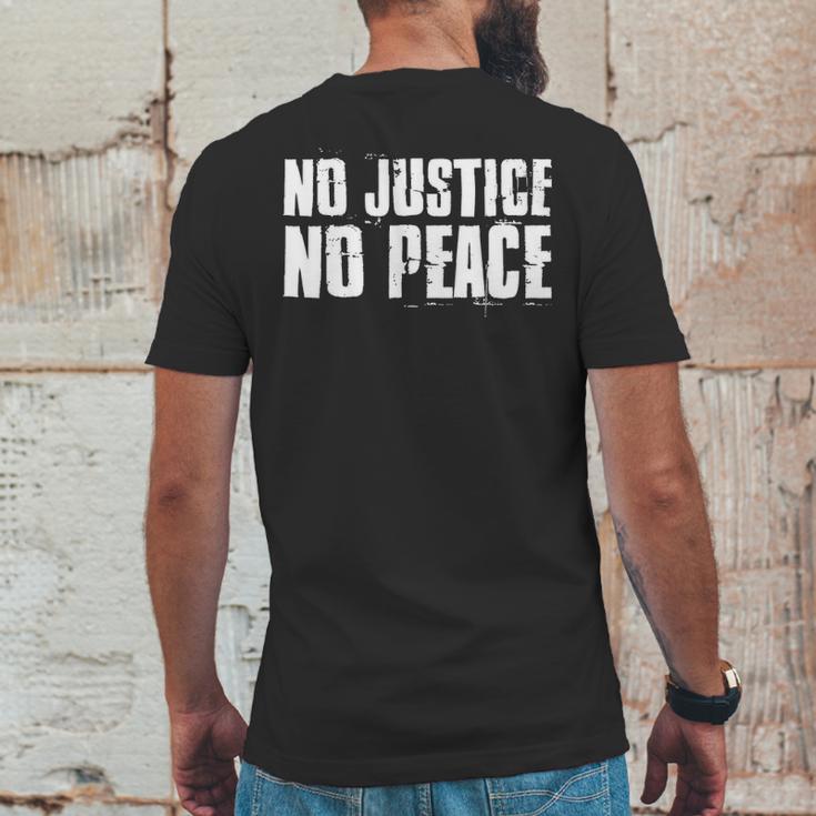 No Justice No Peace Black Lives Matter Mens Back Print T-shirt Funny Gifts