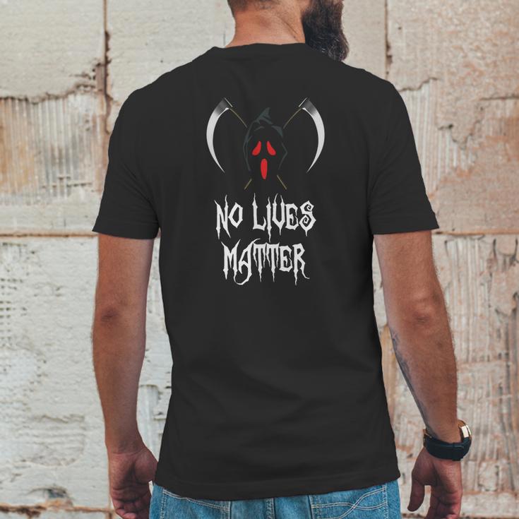 No Lives Matter Red Eyes Death Hilarious Halloween Mens Back Print T-shirt Funny Gifts