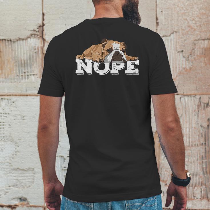 Nope Lazy English Bulldogs Mens Back Print T-shirt Funny Gifts