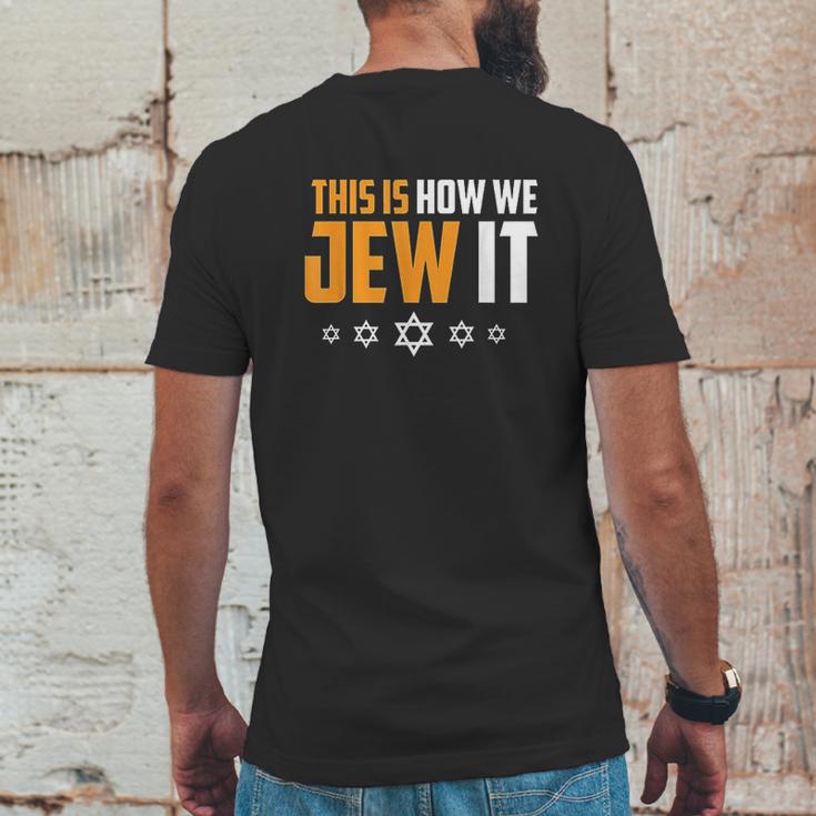 This Is Not How We Jew It Funny Holiday Mens Back Print T-shirt Funny Gifts