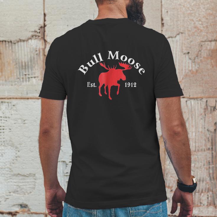 Theodore Roosevelt Bull Moose Party Mens Back Print T-shirt Funny Gifts