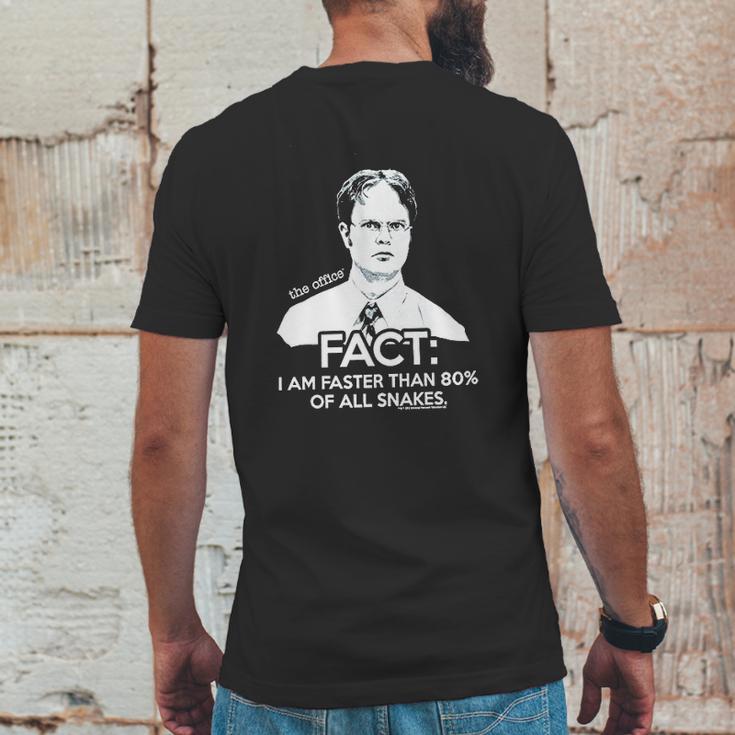 The Office Dwight Fact Faster Than Snakes Mens Back Print T-shirt Funny Gifts