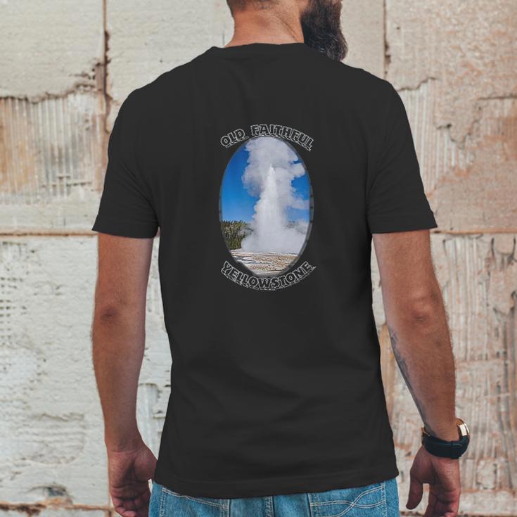 Old Faithful Geyser Yellowstone National Park Mens Back Print T-shirt Funny Gifts