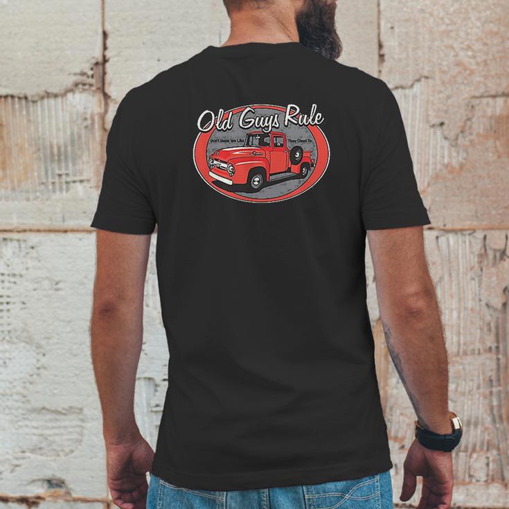 Old Guys Rule Red Truck Mens Back Print T-shirt Funny Gifts