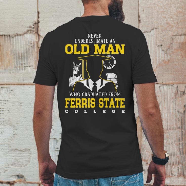 An Old Man Who Graduated From Ferris State College Mens Back Print T-shirt Funny Gifts