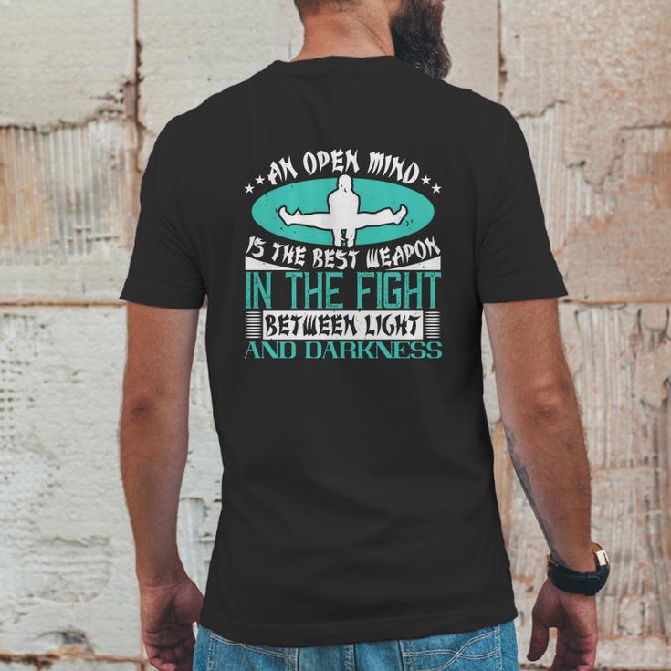 An Open Mind Is The Best Weapon In The Fight Between Light And Darkness Mens Back Print T-shirt Funny Gifts