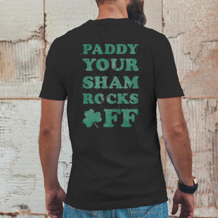 Paddy Your Shamrocks Off Funny Saint Patricks Humor Day Patty Mens Back Print T-shirt Funny Gifts