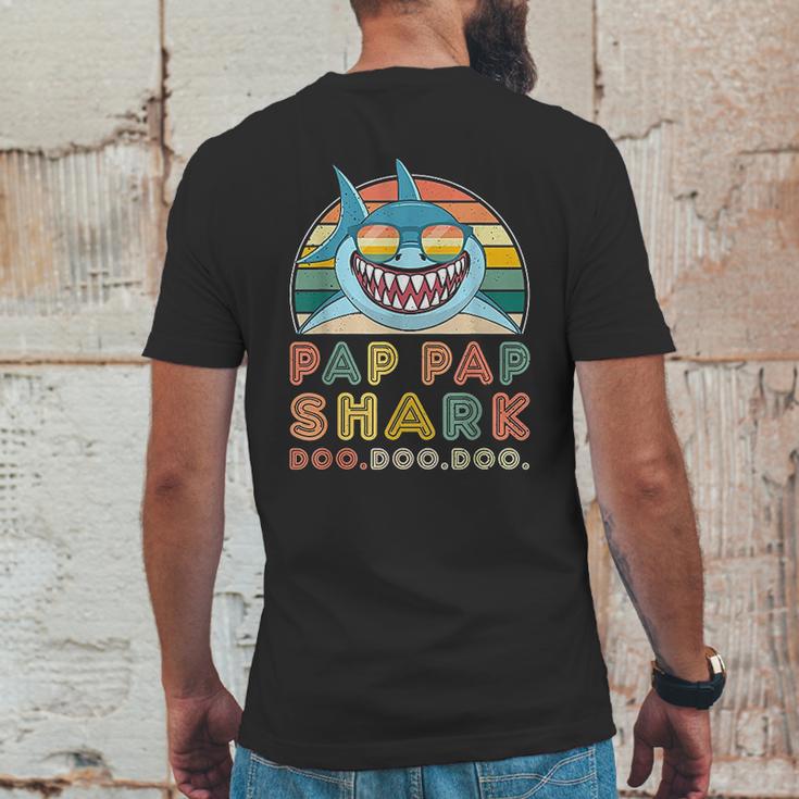 Pap Pap Shark Father Day Gifts For Men Grandpa Shark Mens Back Print T-shirt Funny Gifts