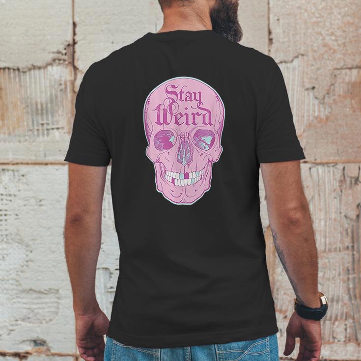 Pastel Goth Girl Stay Weird Emo Pink Skull Mens Back Print T-shirt Funny Gifts