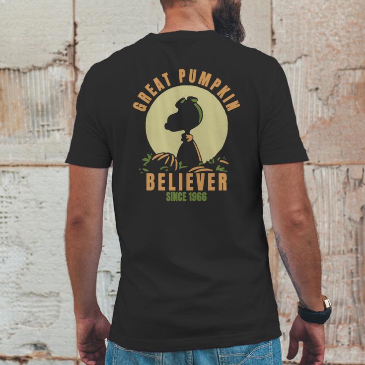 Peanuts Great Pumpkin Believer Since 1966 Simple Mens Back Print T-shirt Funny Gifts