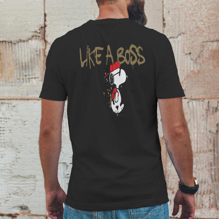 Peanuts Snoopy Like A Boss Mens Back Print T-shirt Funny Gifts