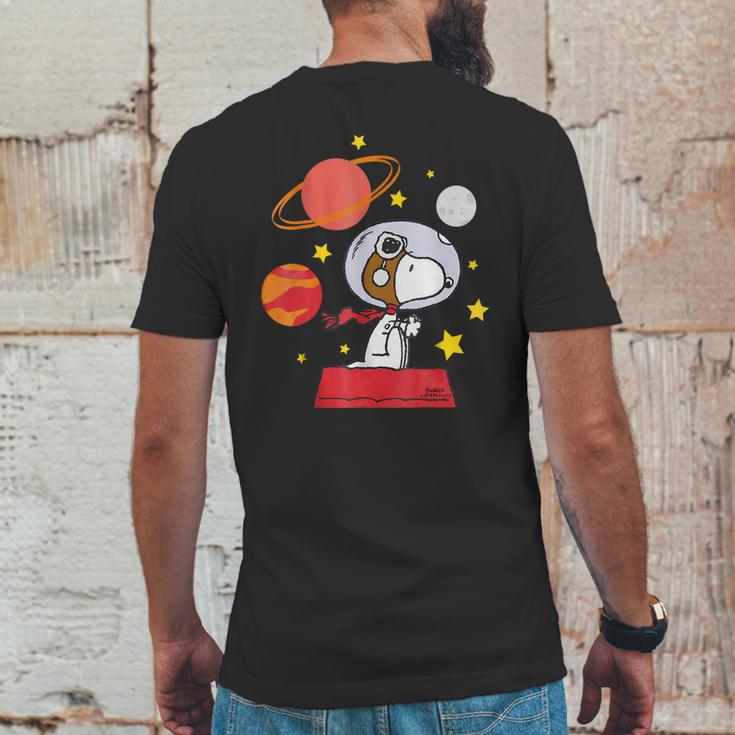 Peanuts Snoopy Space Pilot Mars Moon And Saturn Shirt Mens Back Print T-shirt Funny Gifts