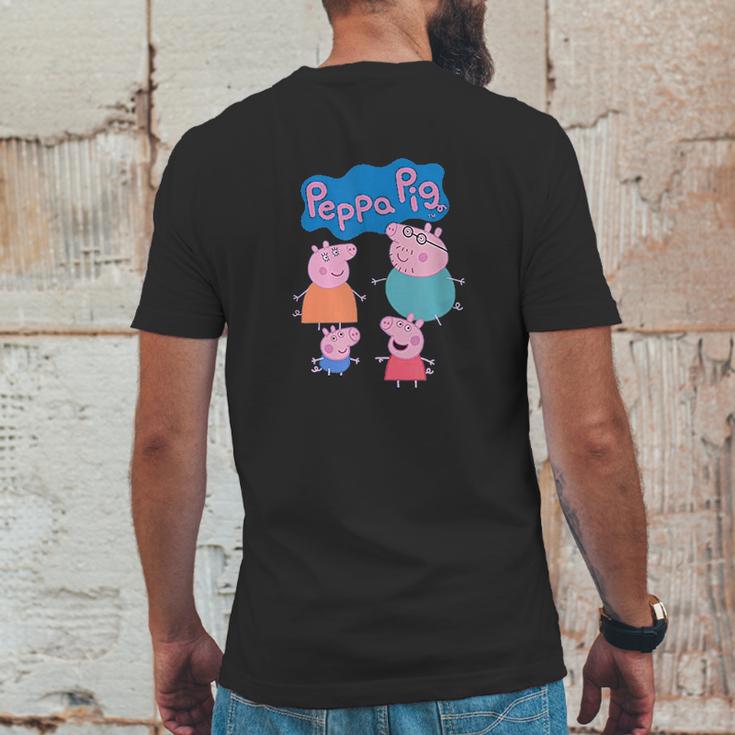 Peppa Pig Family Mens Back Print T-shirt Funny Gifts