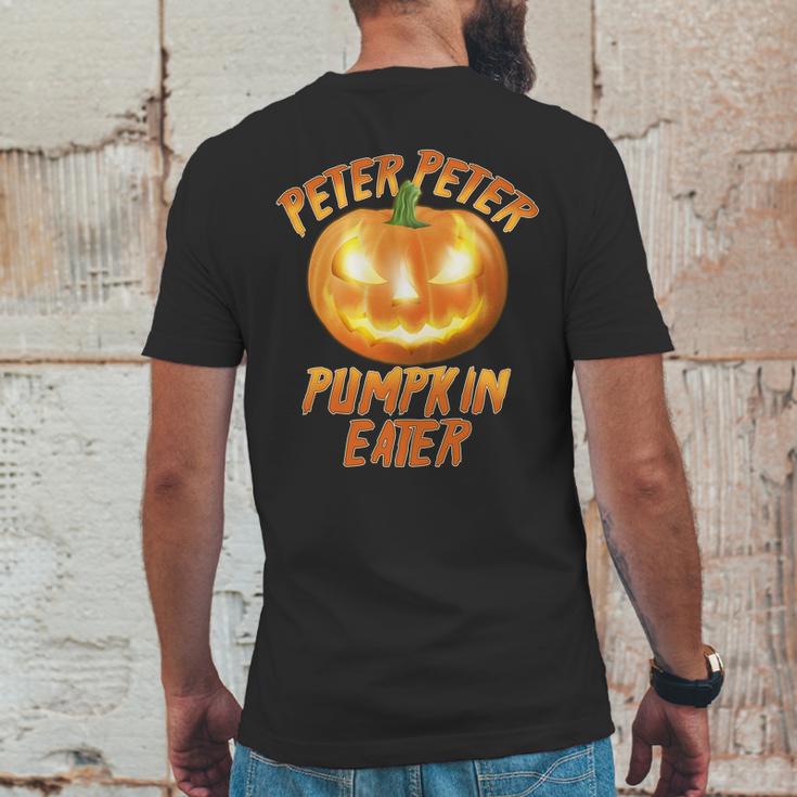 Peter Peter Pumpkin Eater Jackolantern Mens Back Print T-shirt Funny Gifts