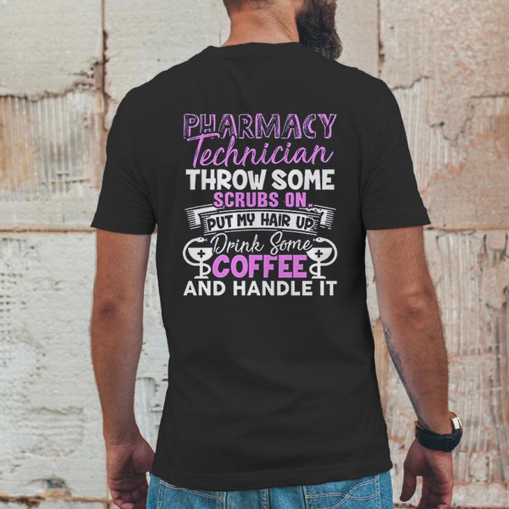 Pharmacy Technician Handle It Mens Back Print T-shirt Funny Gifts