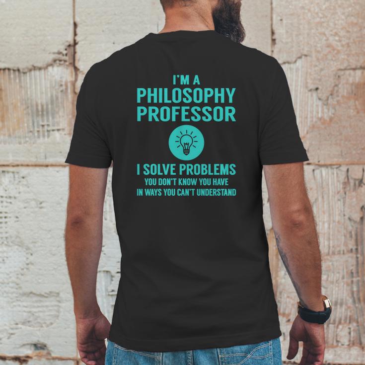 Philosophy Professor Mens Back Print T-shirt Funny Gifts