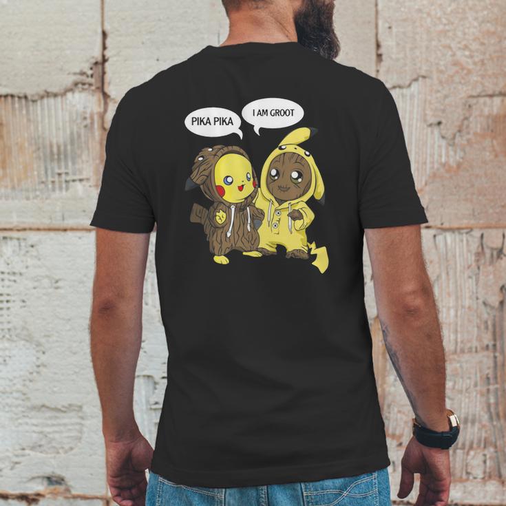 Pikachu Pika Pika I Am Groot Mens Back Print T-shirt Funny Gifts