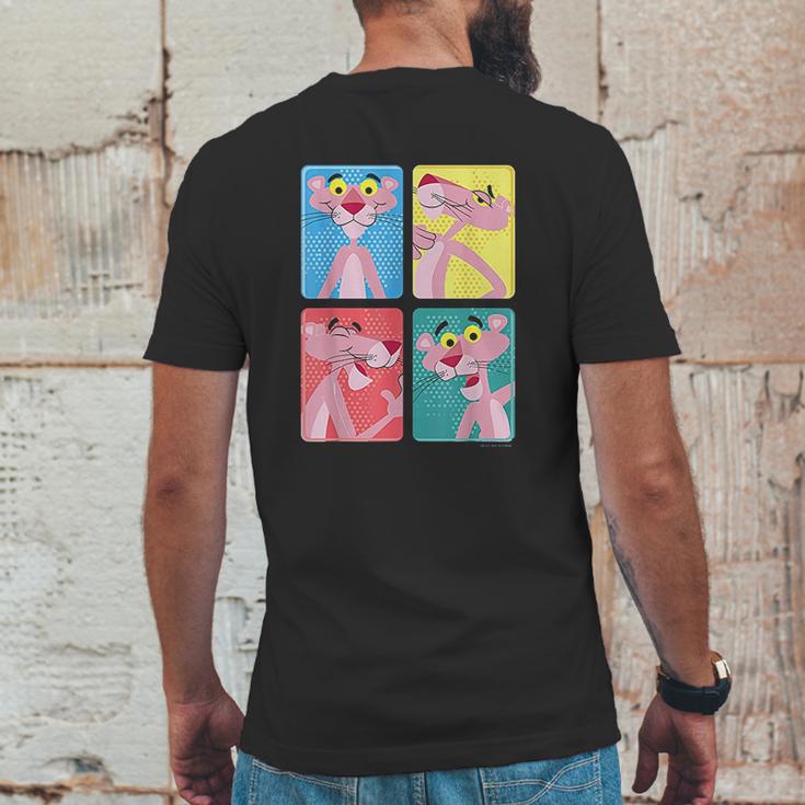 Pink Panther Colorful Portrait Mens Back Print T-shirt Funny Gifts