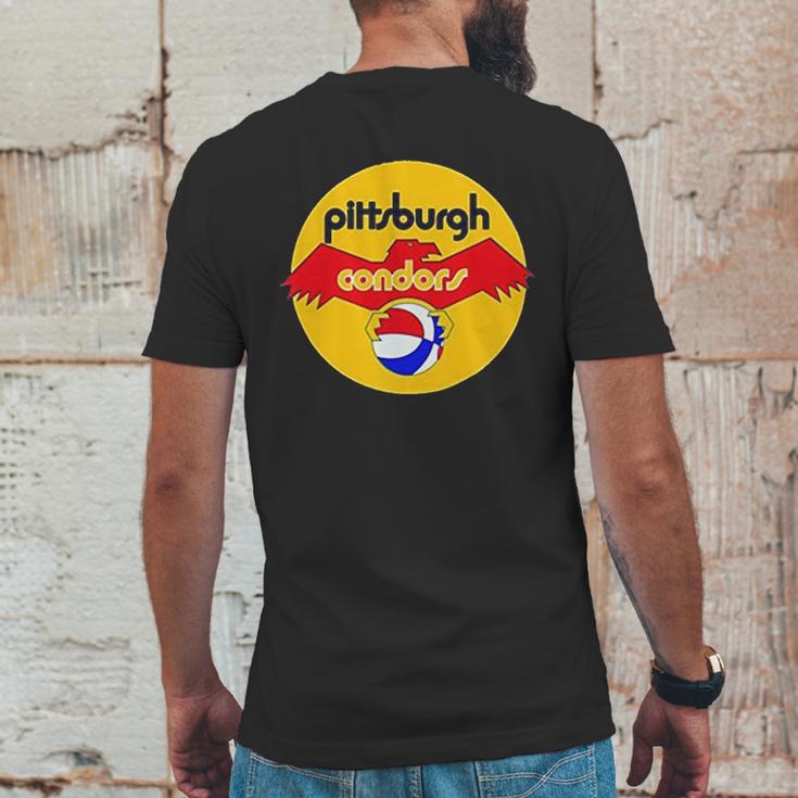 Pittsburgh Condors Aba Retro Basketball Mens Back Print T-shirt Funny Gifts