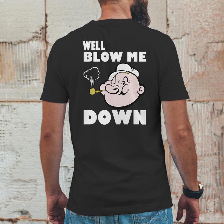 Popeye Blow Me Mens Back Print T-shirt Funny Gifts