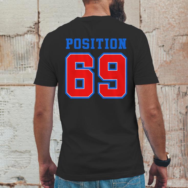 Position 69 Mens Back Print T-shirt Funny Gifts