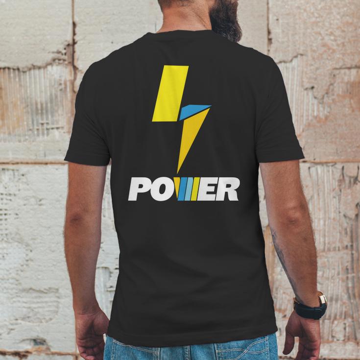 Power By Lachlan Mens Back Print T-shirt Funny Gifts