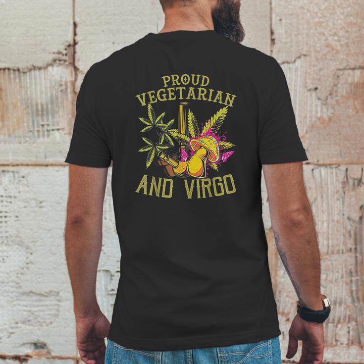 Proud Vegetarian Weed Virgo Vintage 420 Funny Mens Back Print T-shirt Funny Gifts