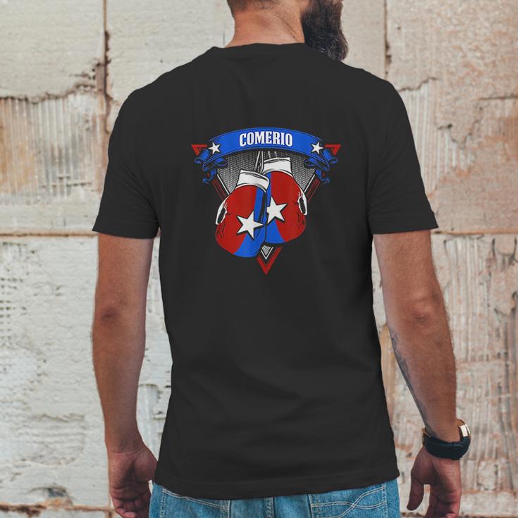 Puerto Rican Comerio Puerto Rico Boxing Gloves Mens Back Print T-shirt Funny Gifts