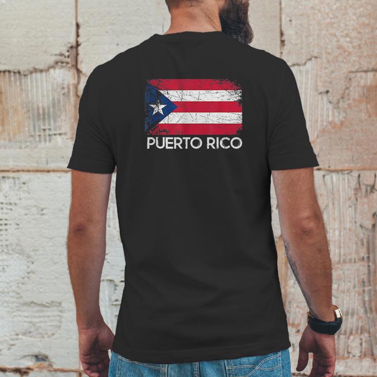 Puerto Rican Flag Vintage Made In Puerto Rico Gift Mens Back Print T-shirt Funny Gifts