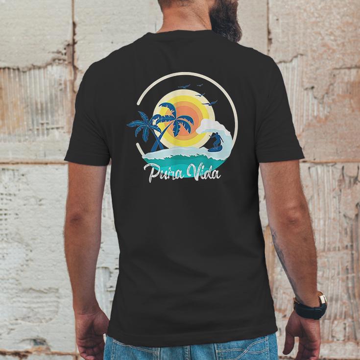 Pura Vida Costa Rica Toucan Tropical Surf Beach Gift Mens Back Print T-shirt Funny Gifts