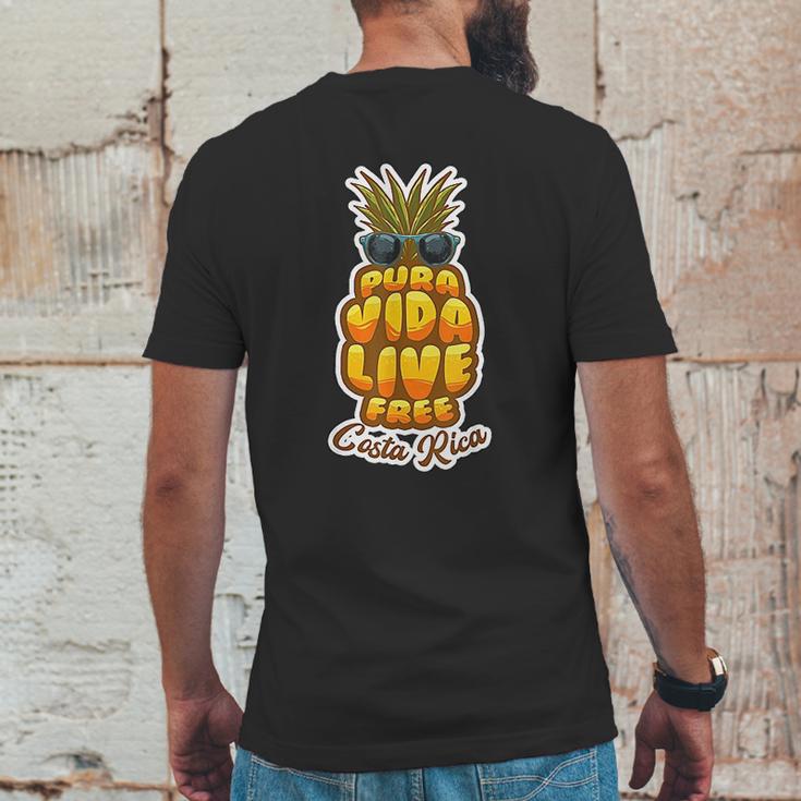 Pura Vida Pineapple Retro Simple Pure Life Costa Ricans Gift Mens Back Print T-shirt Funny Gifts