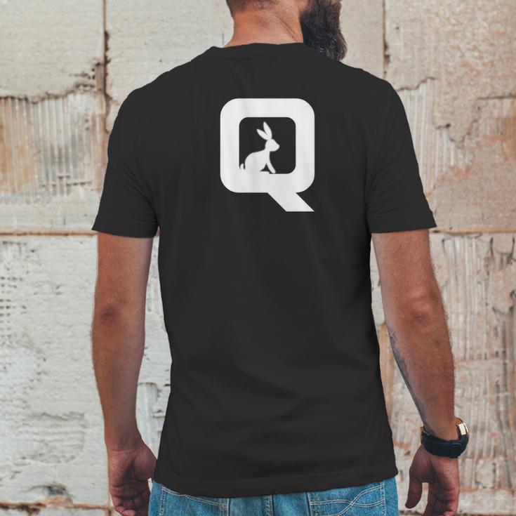 Qanon Follow The White Rabbit Qanon Tee Mens Back Print T-shirt Funny Gifts