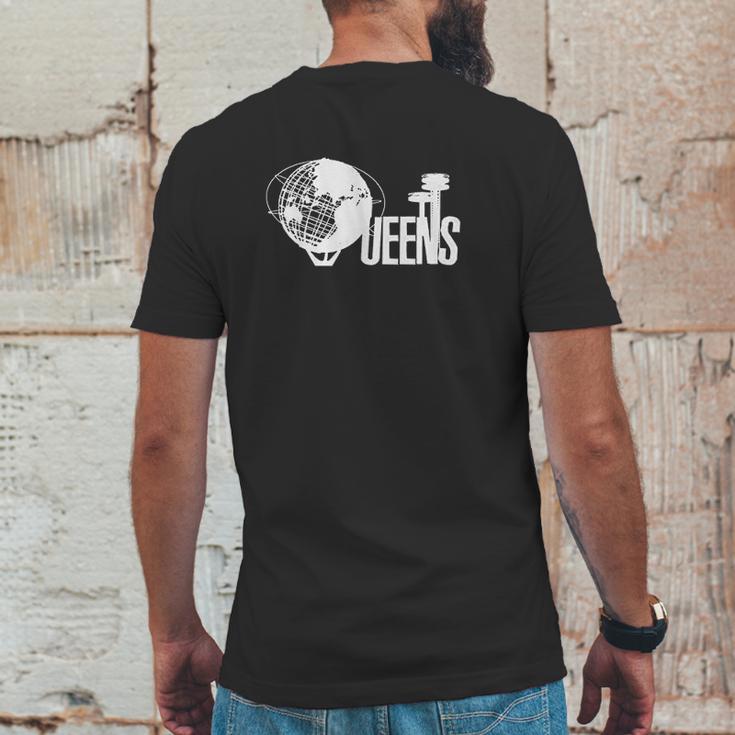 Queens Unisphere New York Mens Back Print T-shirt Funny Gifts